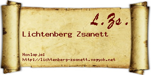Lichtenberg Zsanett névjegykártya